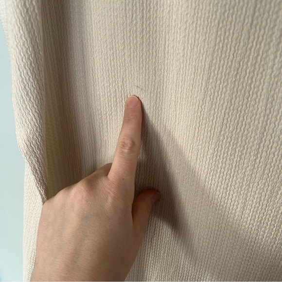 [XLp] Cleo Petite NWT Cream Beige Textured Short Sleeve Top *flaw* - Picture 7 of 10